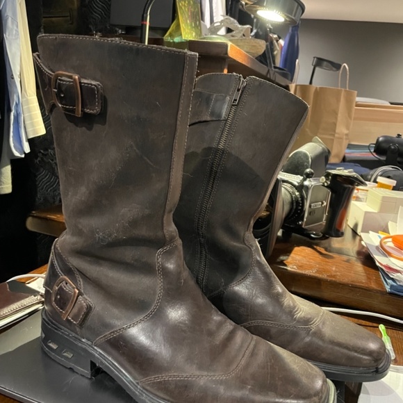 Men’s leather motorcycle boots - Picture 3 of 3